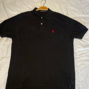 Black polo Ralph Lauren collar short sleeve